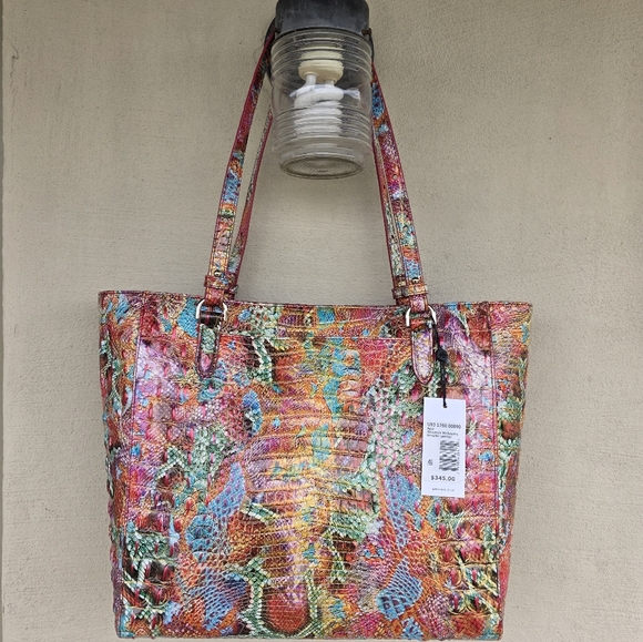 Brahmin Handbags - NWT BRAHMIN APRIL RESERVOIR MELBOURNE CROC EMBOSSED LEATHER TOTE BAG‎